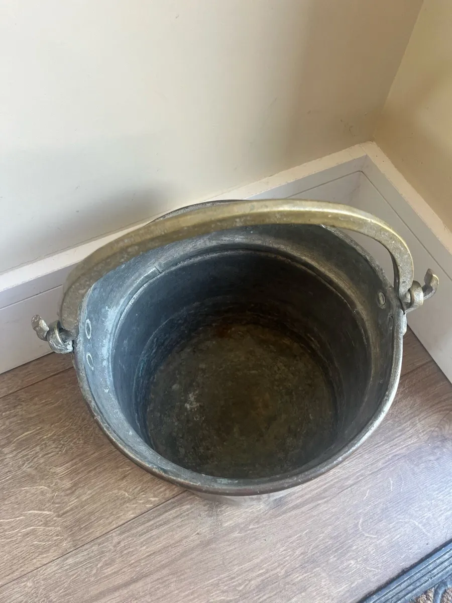 Antique Copper Log Bucket - Image 2
