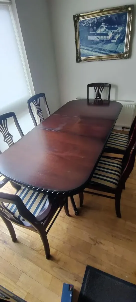Mahogany Dining Table & 6 Chairs - €300 - Image 1