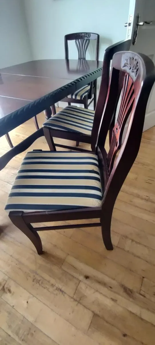 Mahogany Dining Table & 6 Chairs - €300 - Image 2