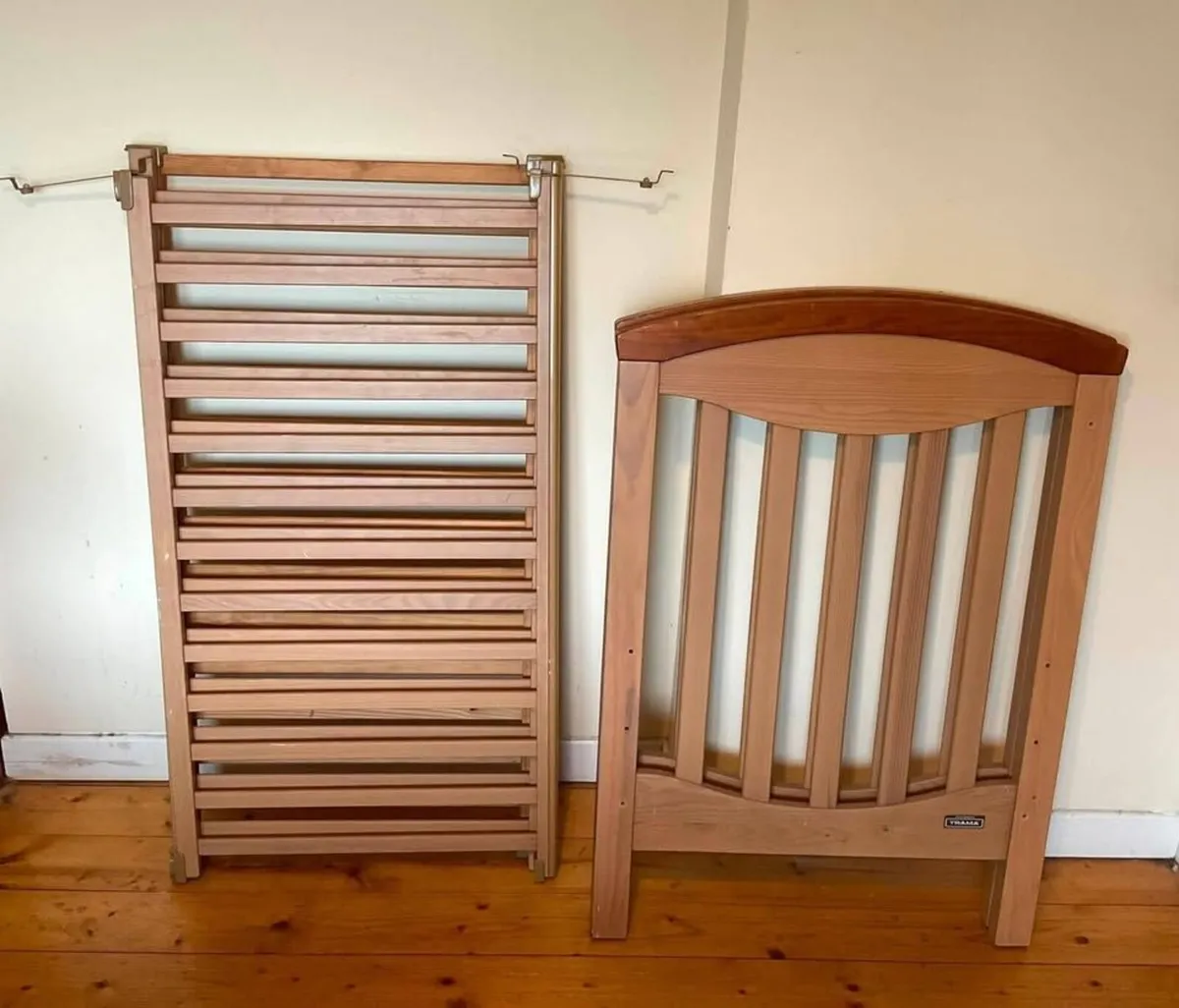 Solid Wooden Baby Cot – Adjustable Height Base - Image 2