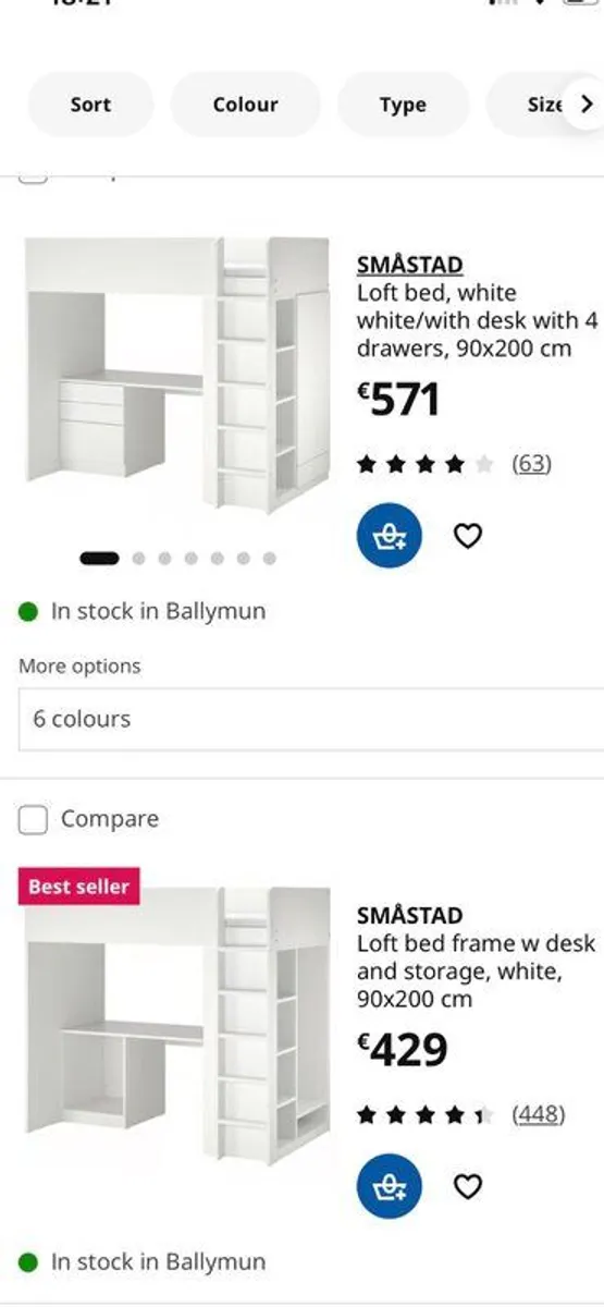 IKEA Loft desk bed - Image 1