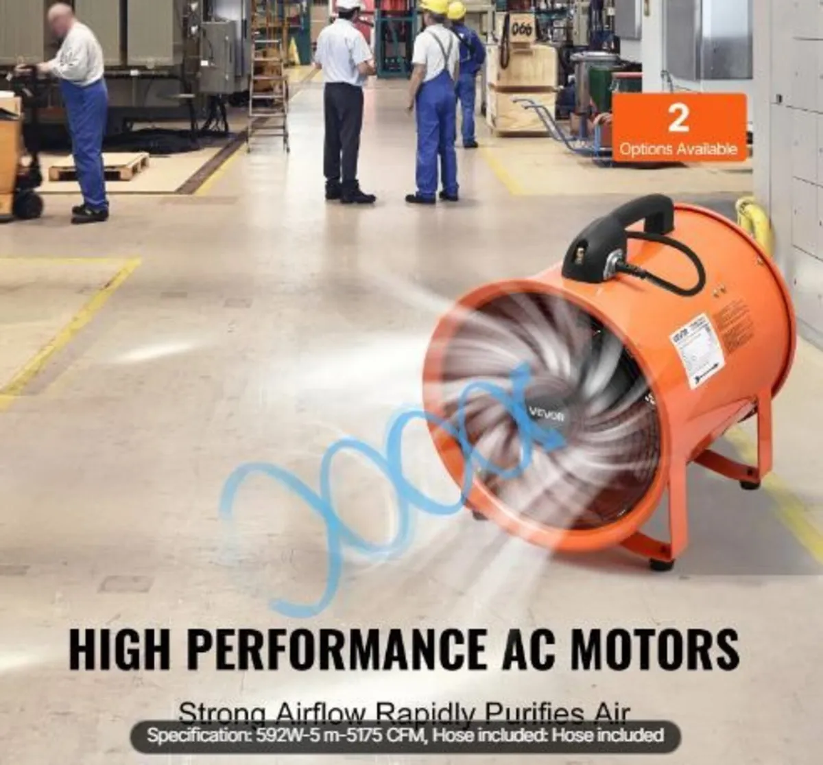 40.6cm Portable Ventilator, 2 Speed - Image 2