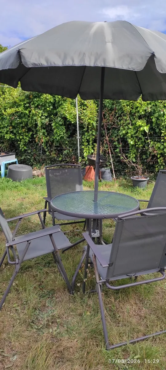 Home Garden Furniture Set Table, 4 Chairs & Paraso - Image 3