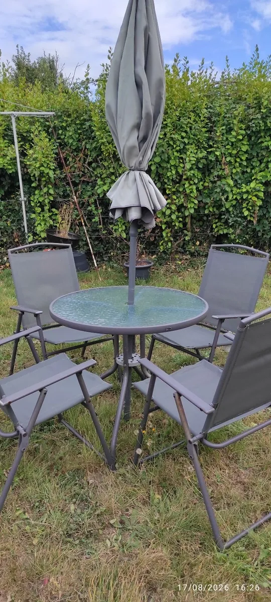 Home Garden Furniture Set Table, 4 Chairs & Paraso - Image 4