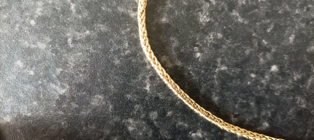 Solid gold Wheat/Franco design chain - Image 1