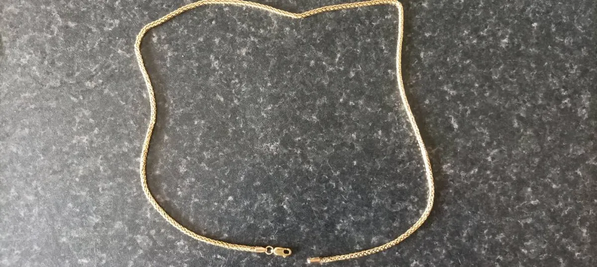 Solid gold Wheat/Franco design chain - Image 2