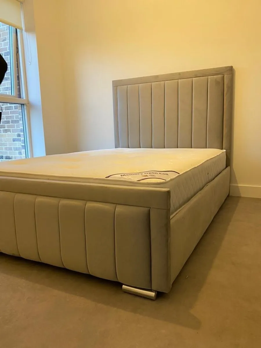 Double & King Size Bed Frame With Mattress Opt - Image 2