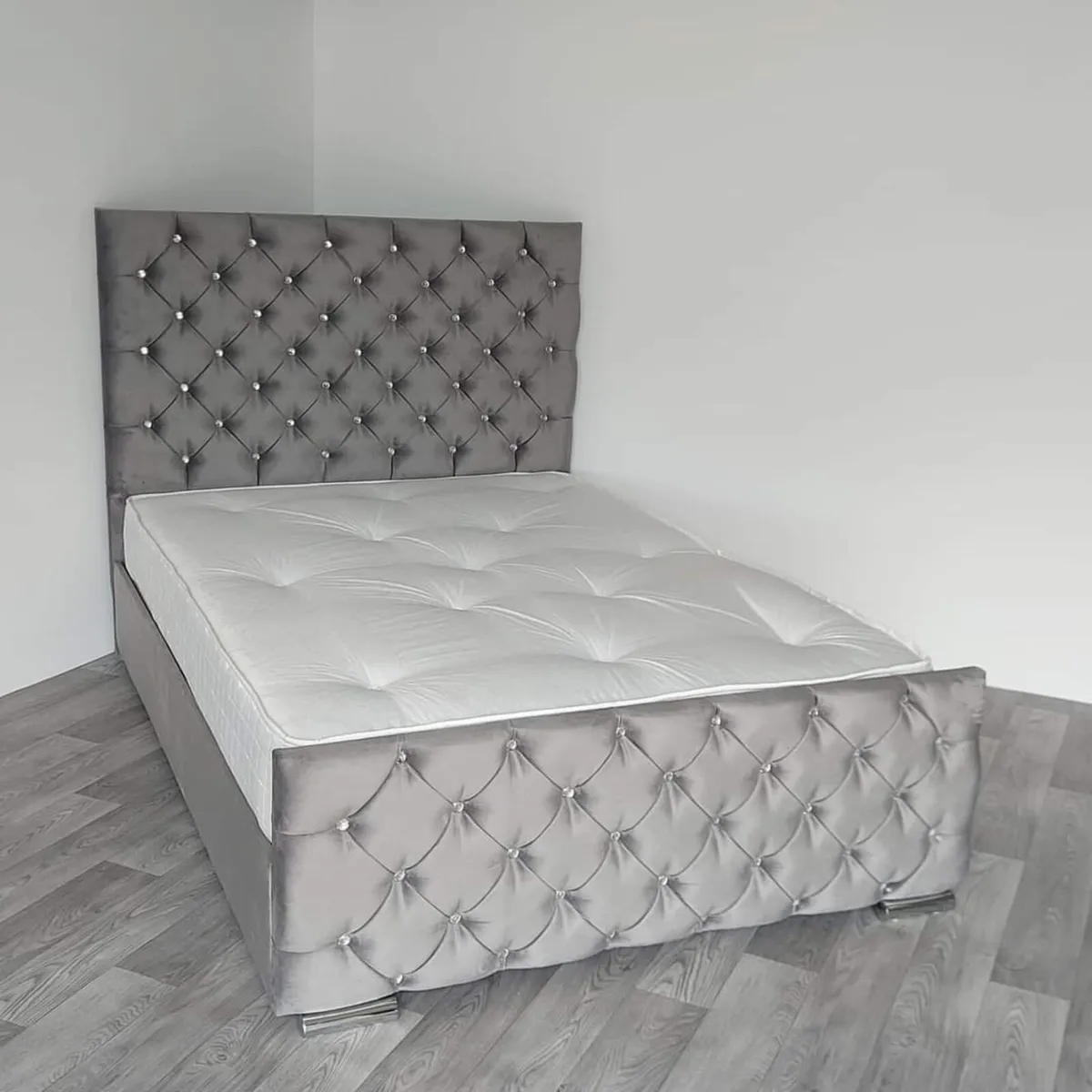 Double & King Size Bed Frame With Mattress Opt - Image 3
