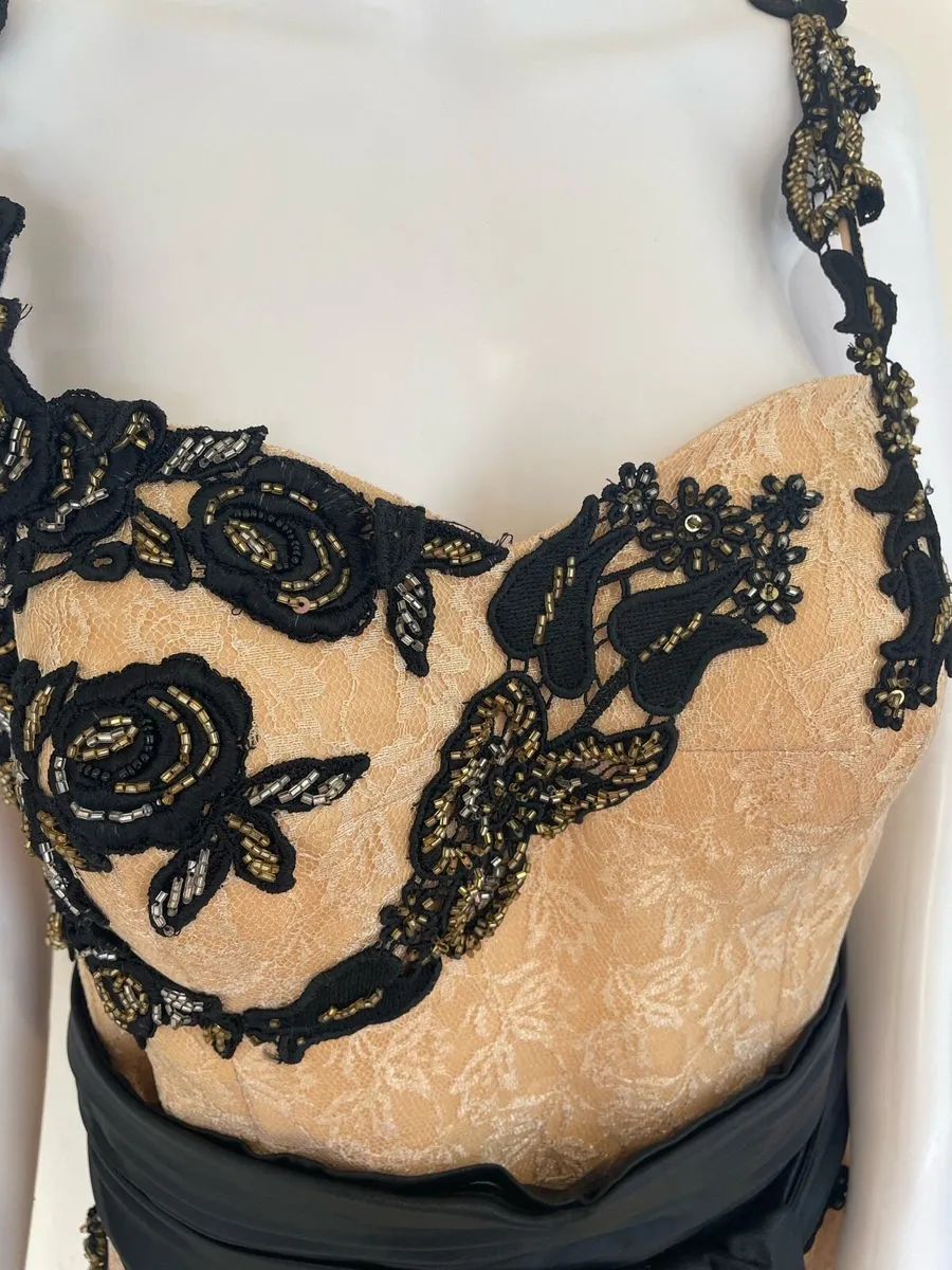 Vintage Glam Beaded Lace Cocktail Dress - Image 3