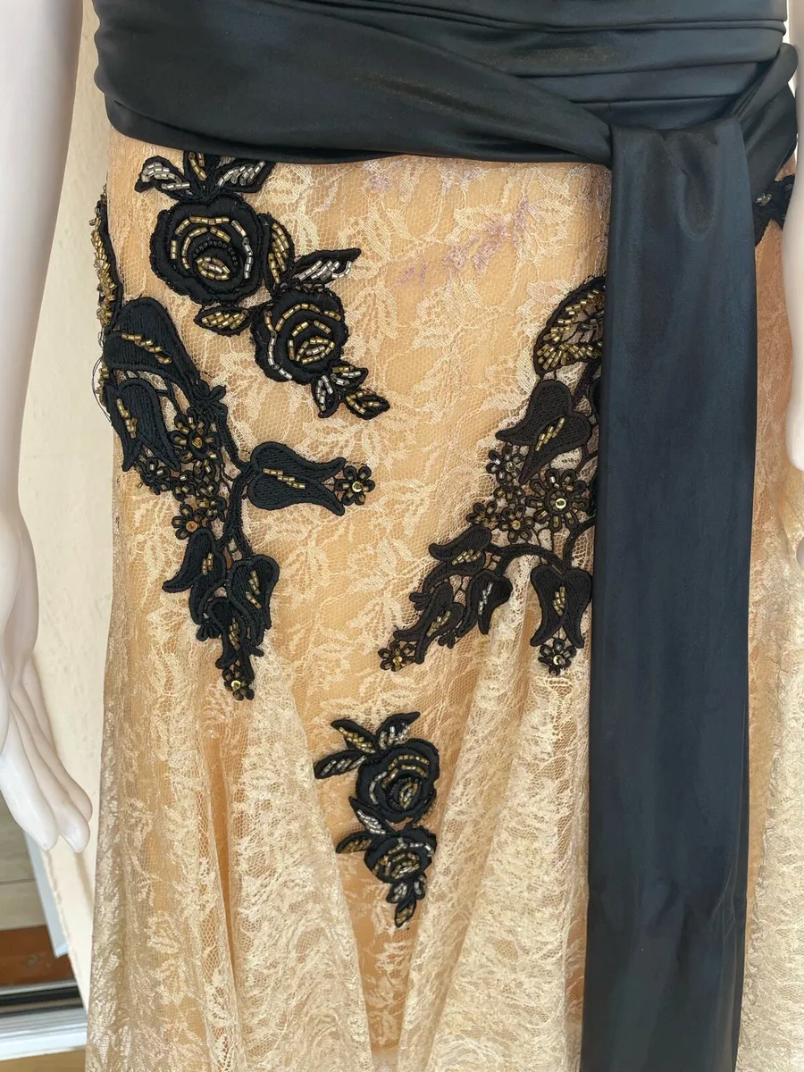 Vintage Glam Beaded Lace Cocktail Dress - Image 4