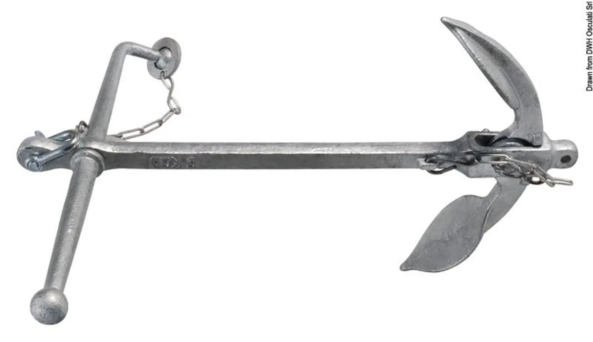 NEW 10 kg ( 22 lbs ) GALVANISED Folding anchor - Image 1