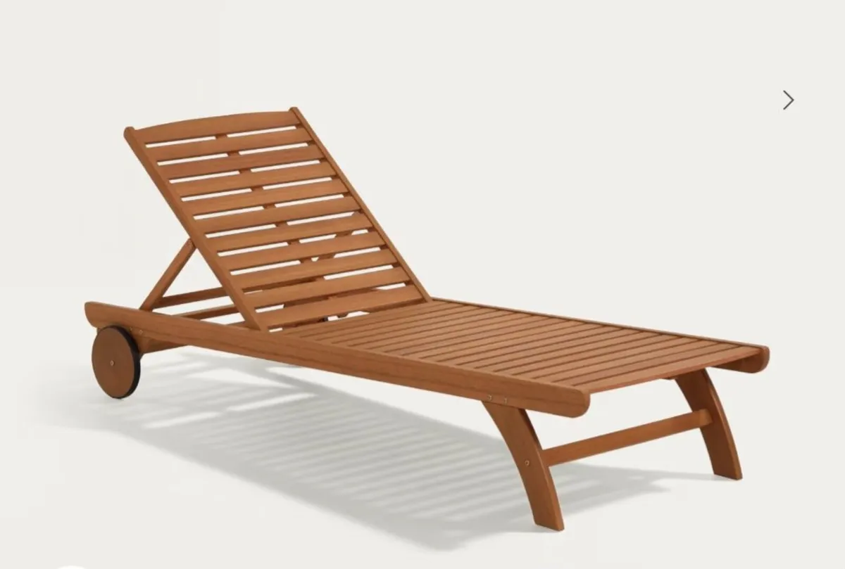 Wooden sun loungers