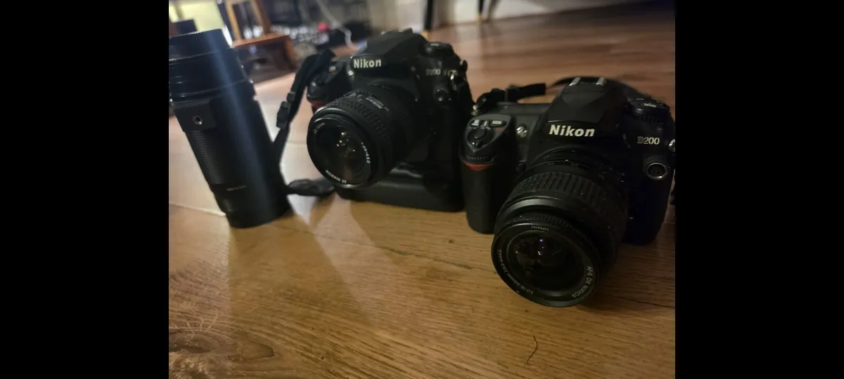 2 Nikon d200 cameras and 300mm lense set - Image 1