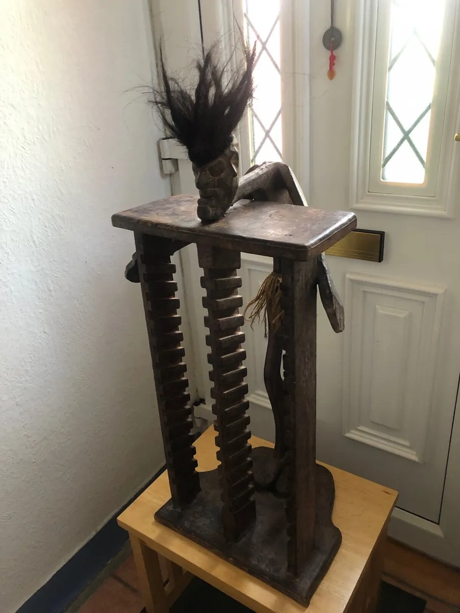 Wooden African Head CD Rack - Image 2