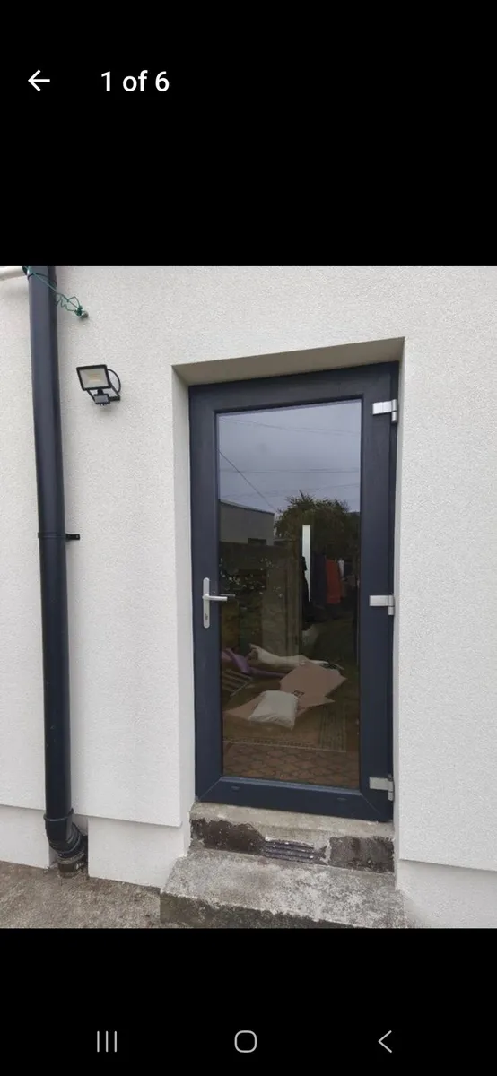 Upvc Anthracite Grey Single Patio Door & Window - Image 1