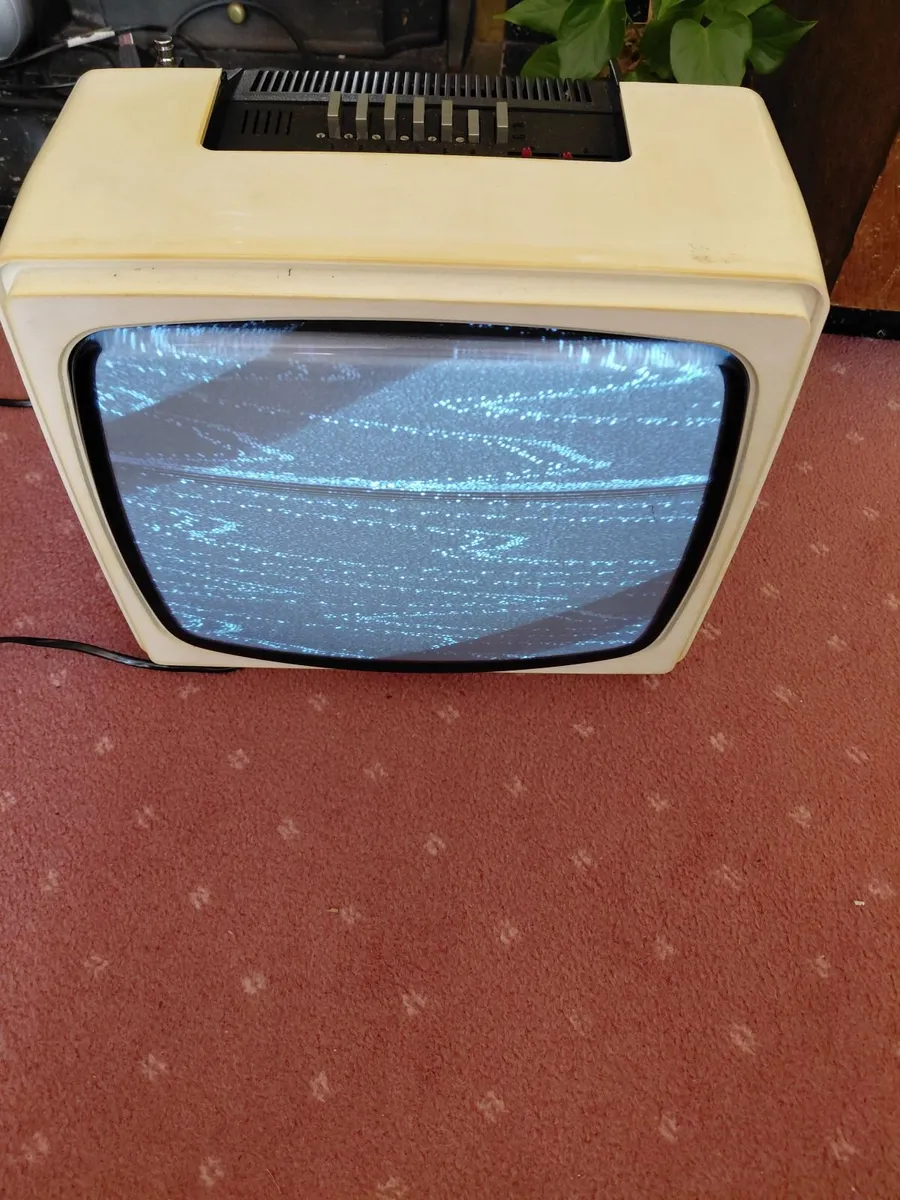 1970s / 1980s  Black + White Portable Television - Image 3