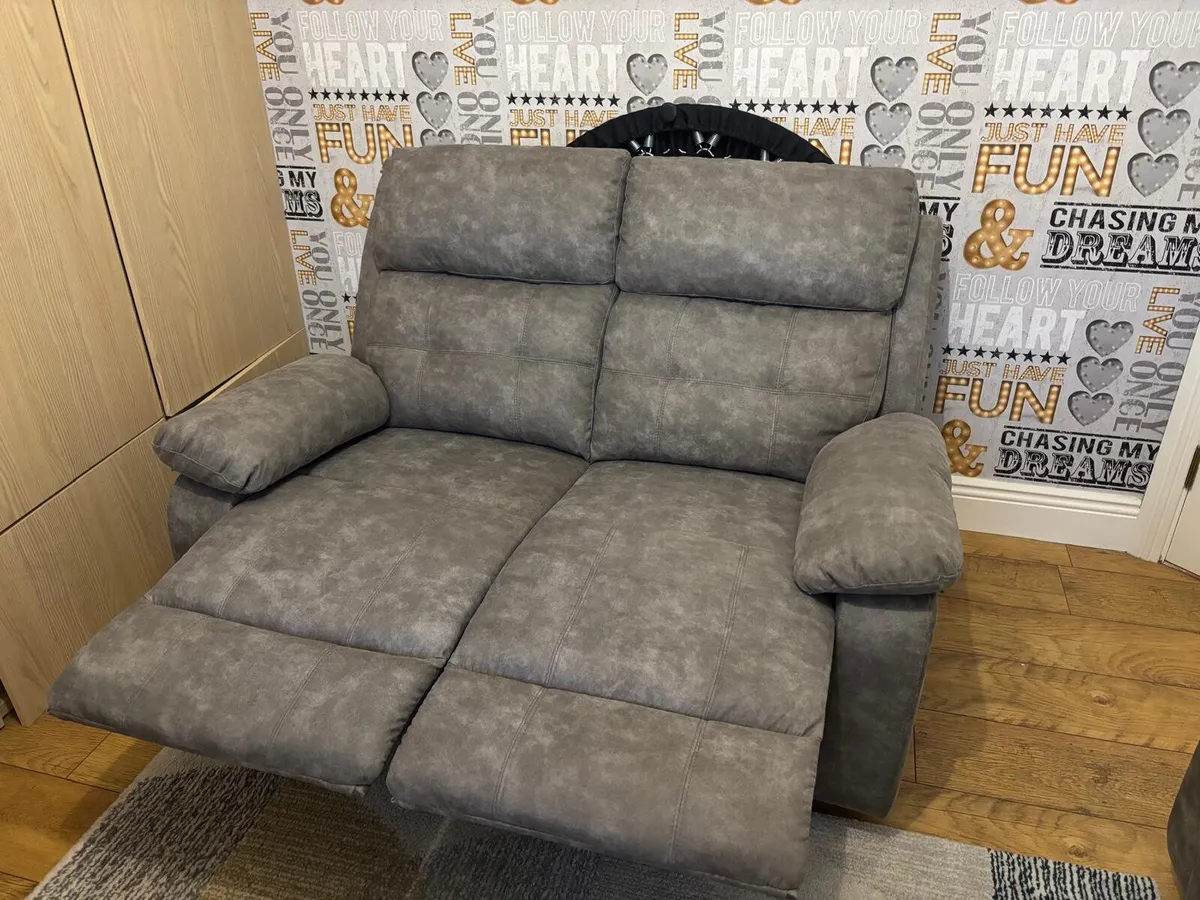 Three seater recliner sofa & two seater recliner s - Image 2