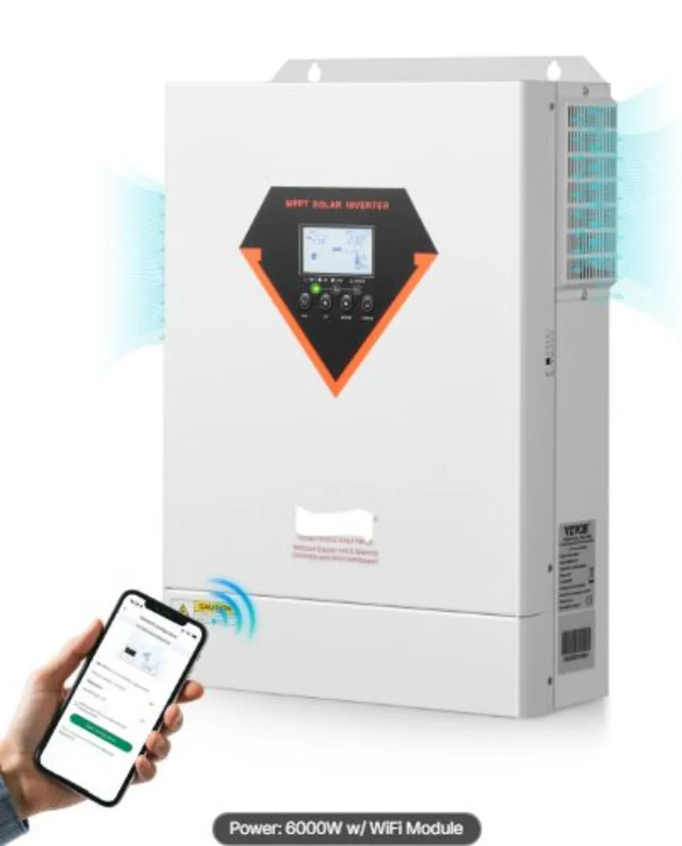 Hybrid Solar Inverter,6000W, All in One Pure Sine - Image 1