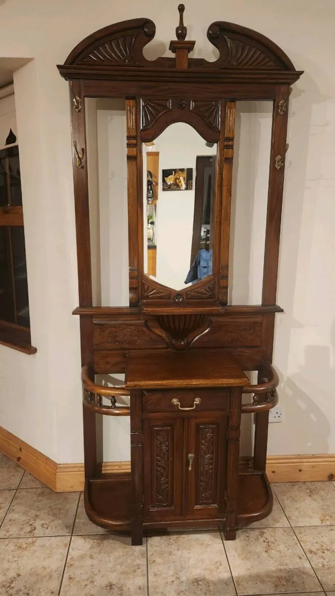 Antique Mahogoney Hall Stand - Image 1