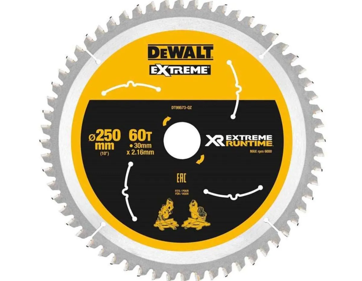 DeWalt DT99573 Circular Saw Blade 250 x 30mm x 60T