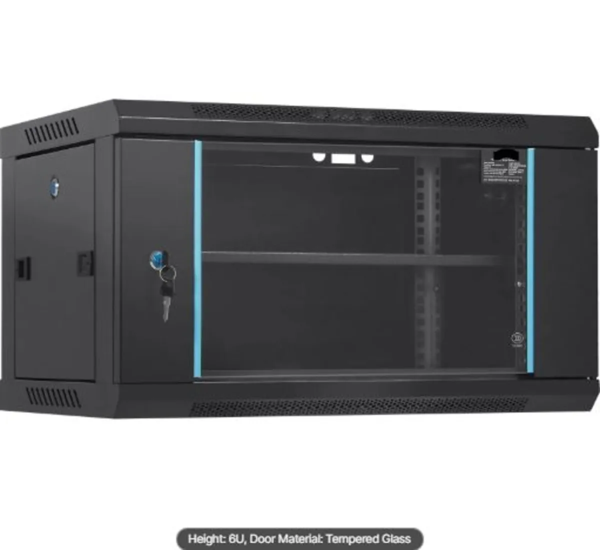 6U Wall Mount Network Server Cabinet, 39.4 cm Deep - Image 1