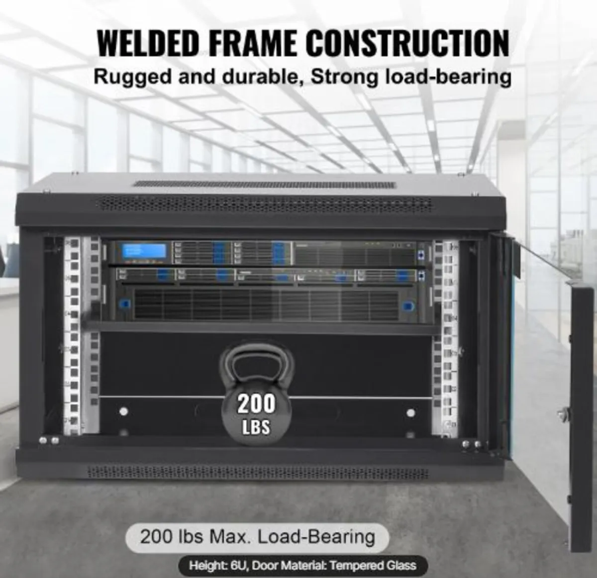 6U Wall Mount Network Server Cabinet, 39.4 cm Deep - Image 2
