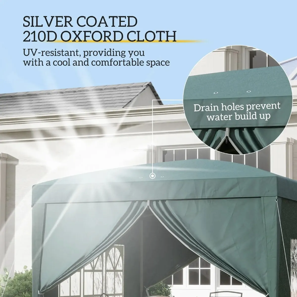 3x3m pop up gazebo with 4 side walls - Image 4