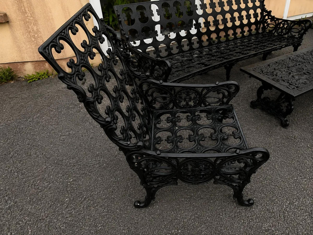 Vintage Cast Iron Garden Furniture Set - Image 4