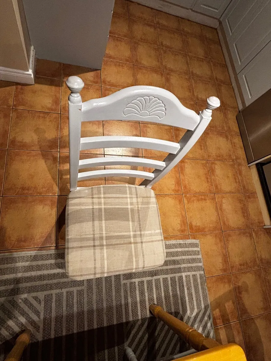 Light Coloured Wooden Kitchen Chairs - Image 1