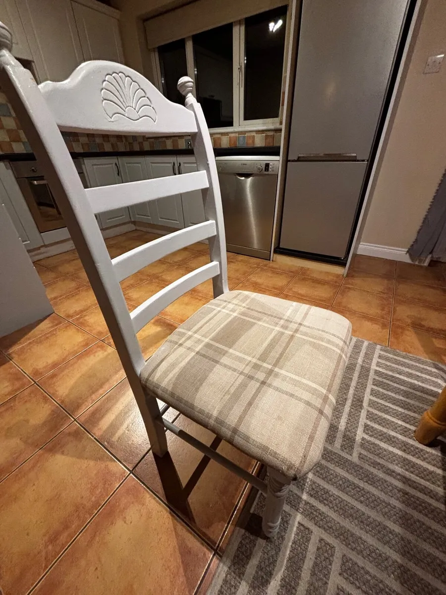 Light Coloured Wooden Kitchen Chairs - Image 4