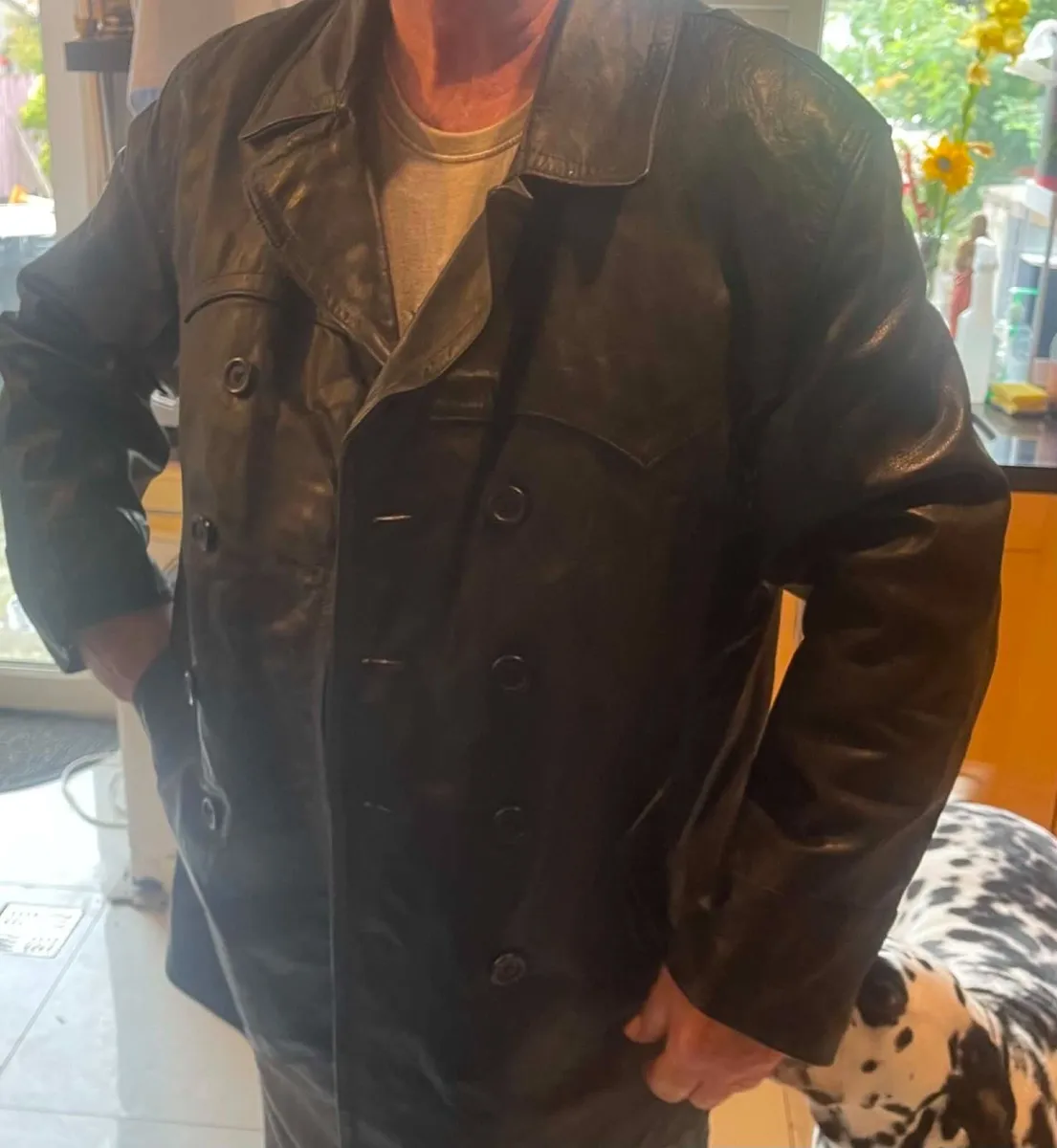 mans xl leather jacket (genuine leather  quilted ) - Image 2