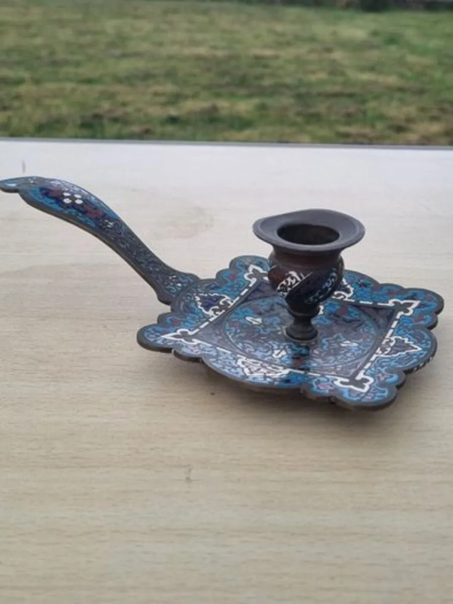 19th-century French handheld candlestick - Image 3