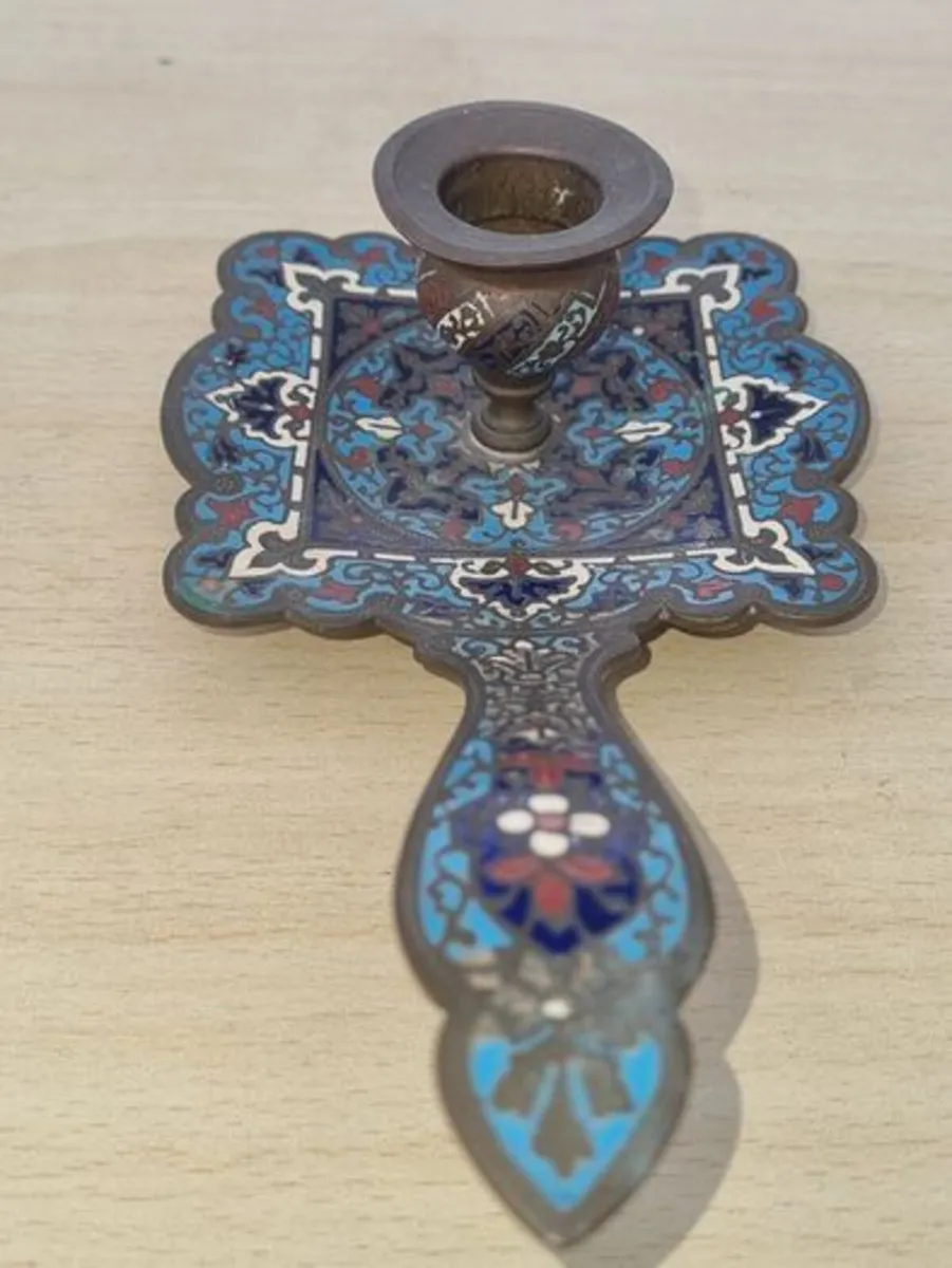 19th-century French handheld candlestick - Image 4