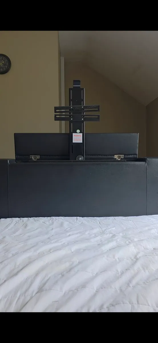 Black tv bed with mattress - Image 4