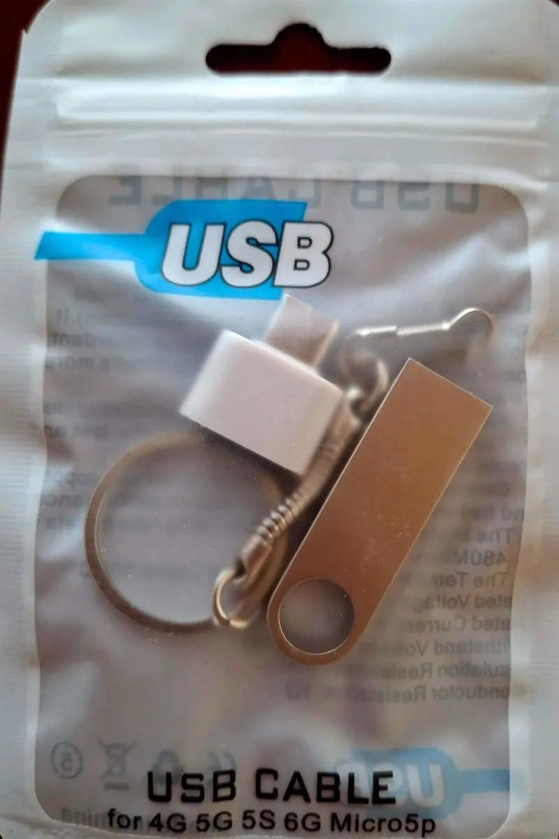 24K Gold-Plated Portable USB Keychain Charging ... - Image 1