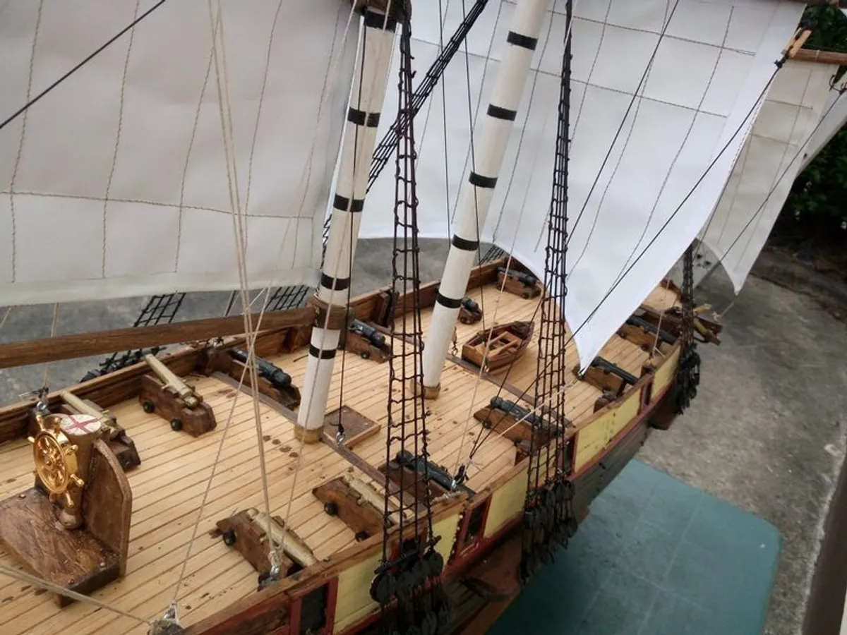 Handmade model ship-12gun briganteen Sarah from Patrick O'Brien novels - Image 2
