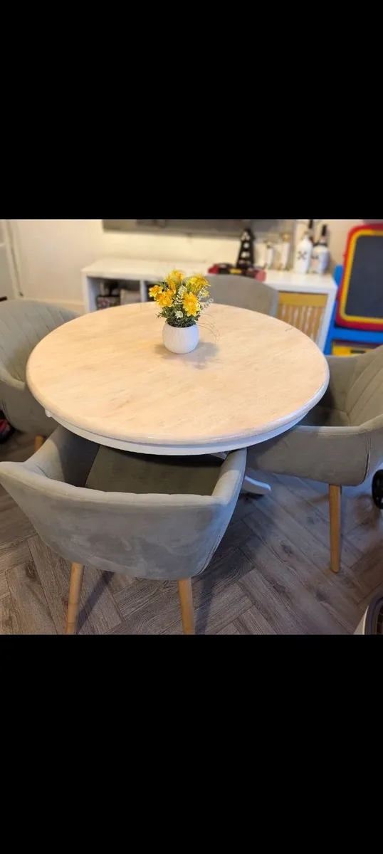 Solid Wood Round Kitchen Table - Image 1