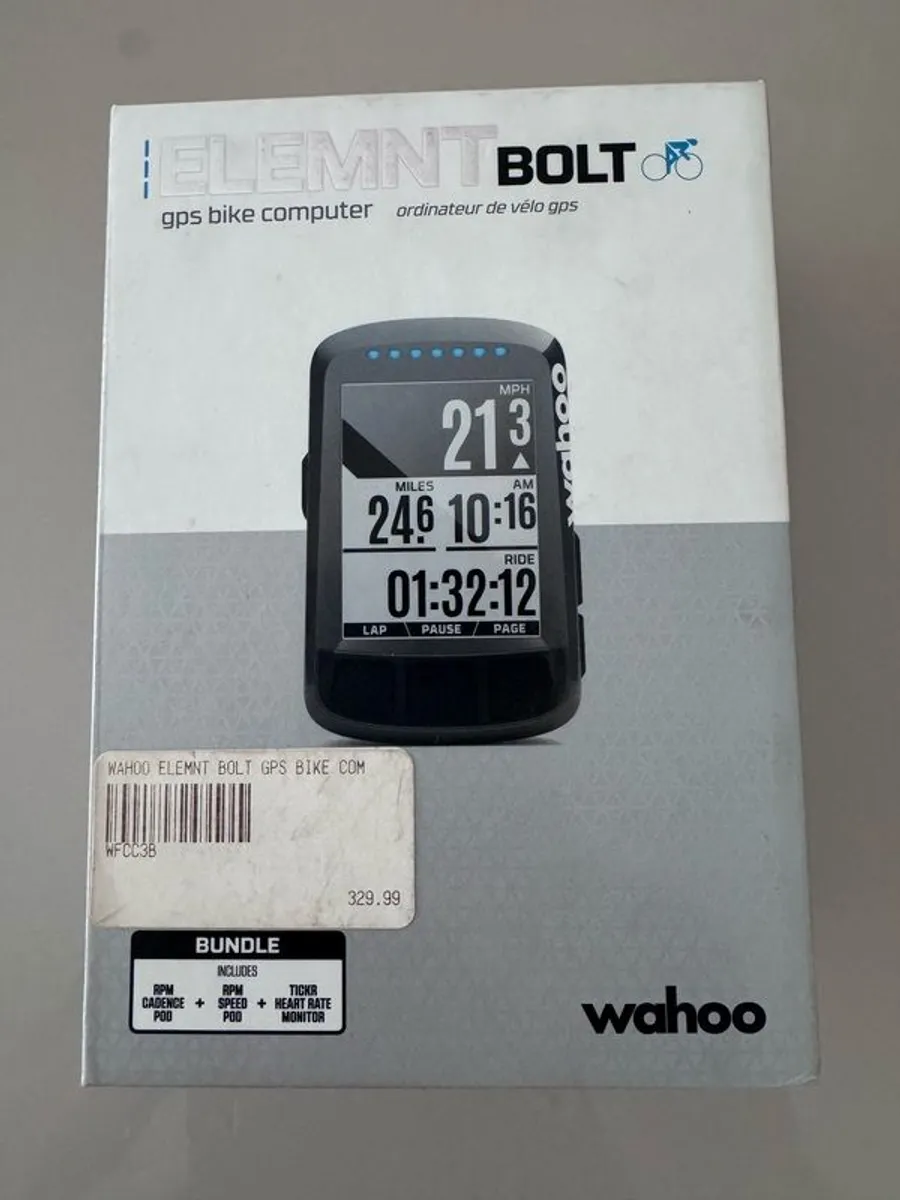 Wahoo ELEMNT Bolt V1 GPS Bike Computer, Brand new never used. In original box. - Image 1