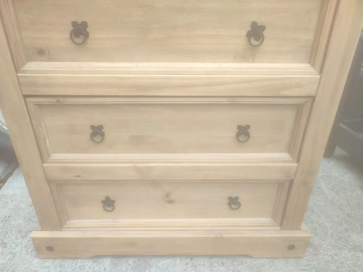 Mexican Pine Chest, Lockers, table and TV stand - Image 2