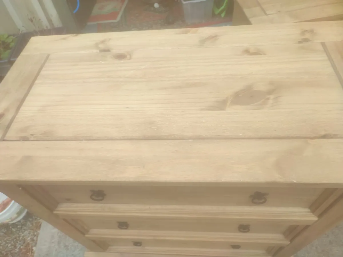 Mexican Pine Chest, Lockers, table and TV stand - Image 3