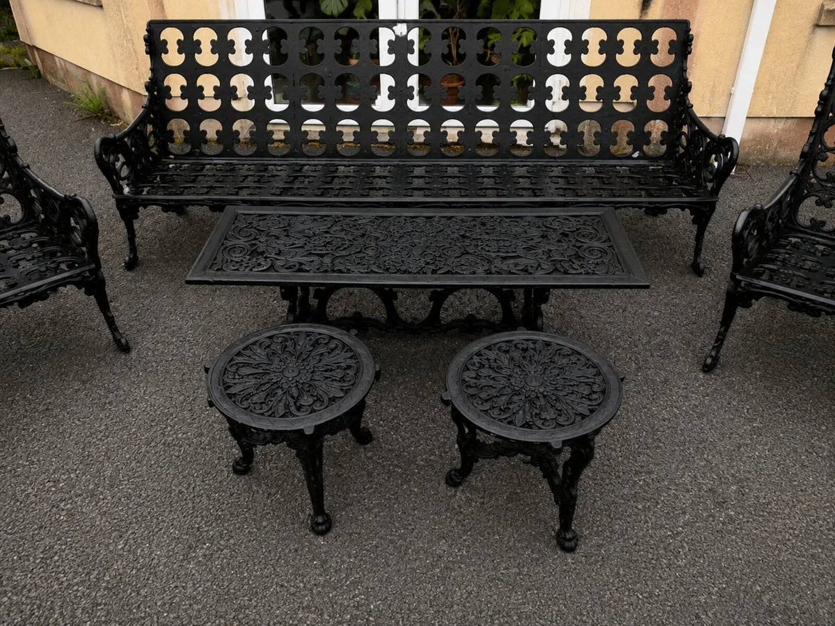Vintage Cast Iron Garden Furniture Set - Image 4