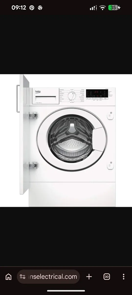 Integrated washing machine