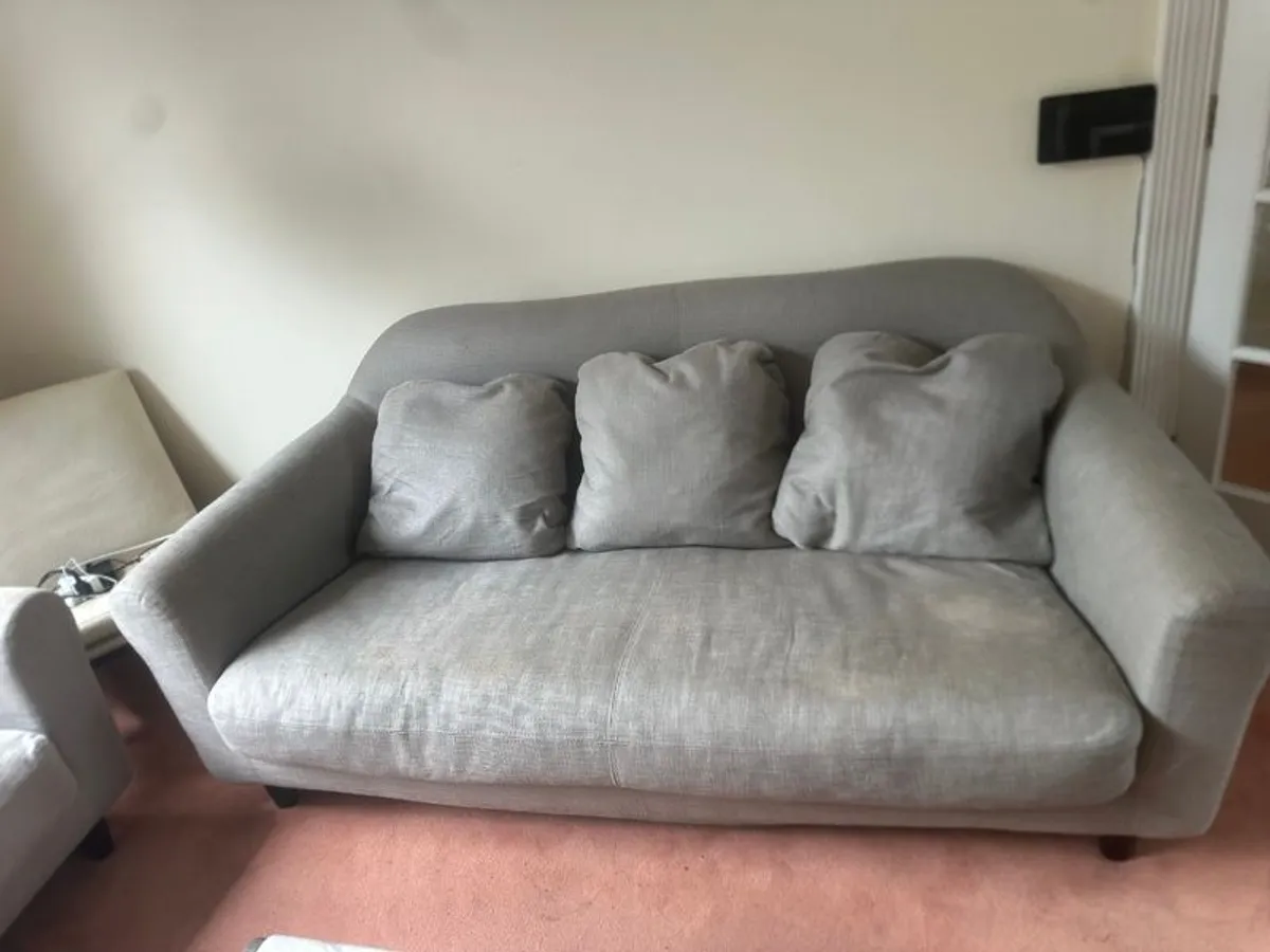 Habitat grey 3 seater sofa FREE - Image 3