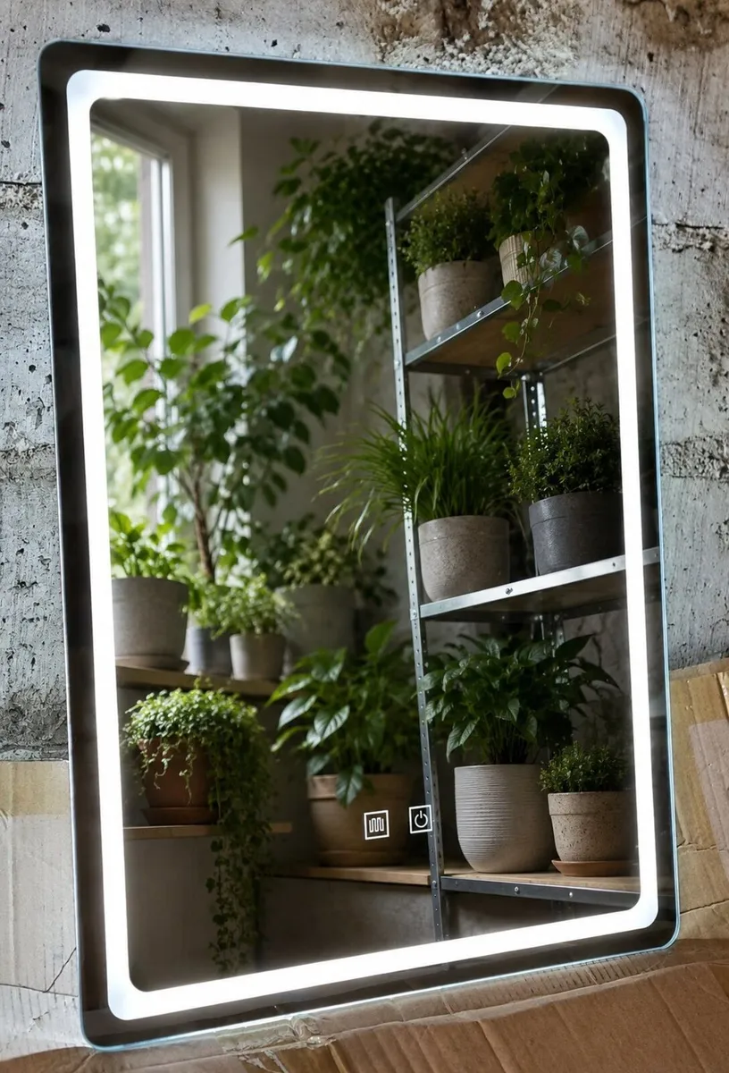 LED Bathroom Mirror Fog Free Tri Color Dual LED - Image 1