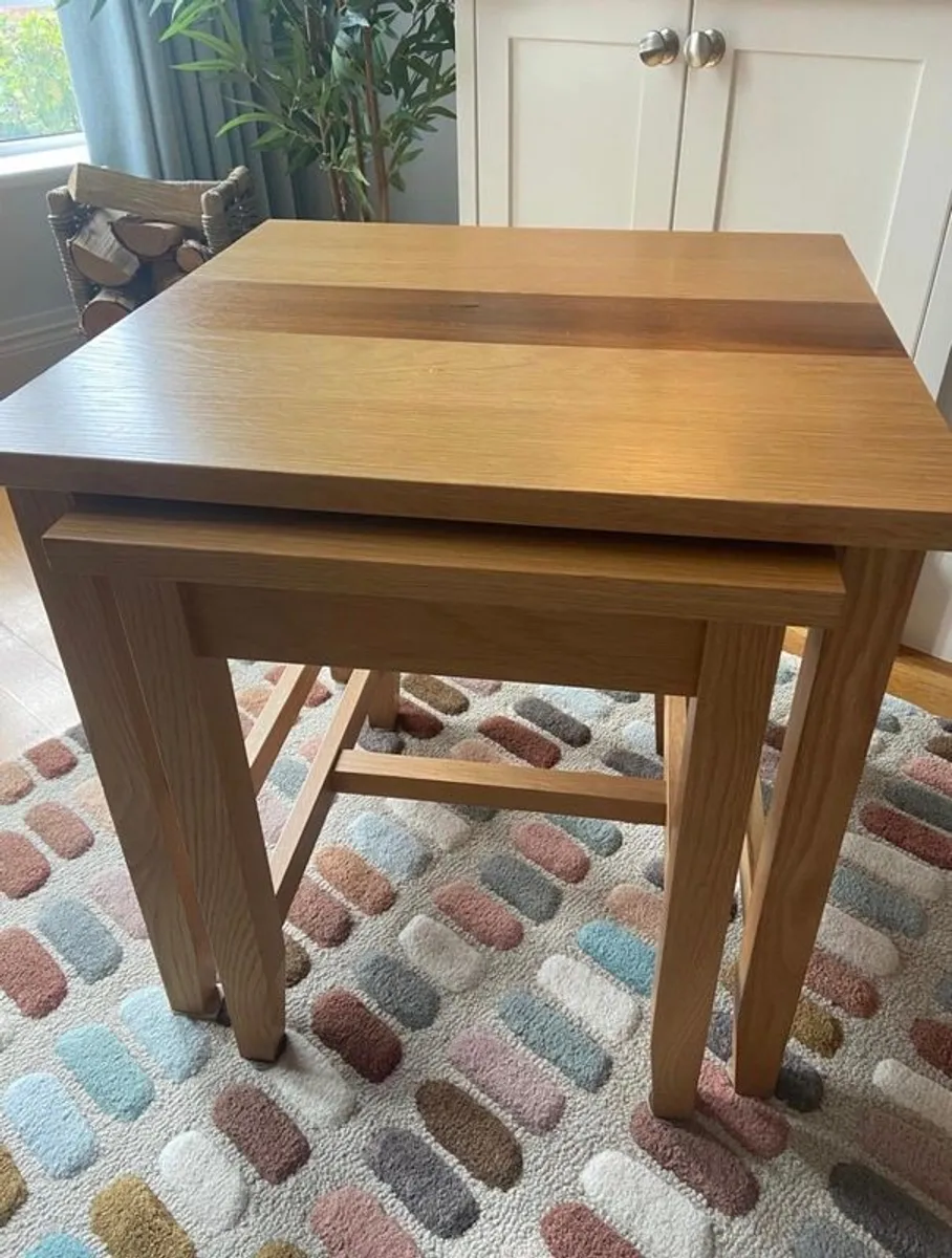 Nest of Oak Coffee Tables - Image 1