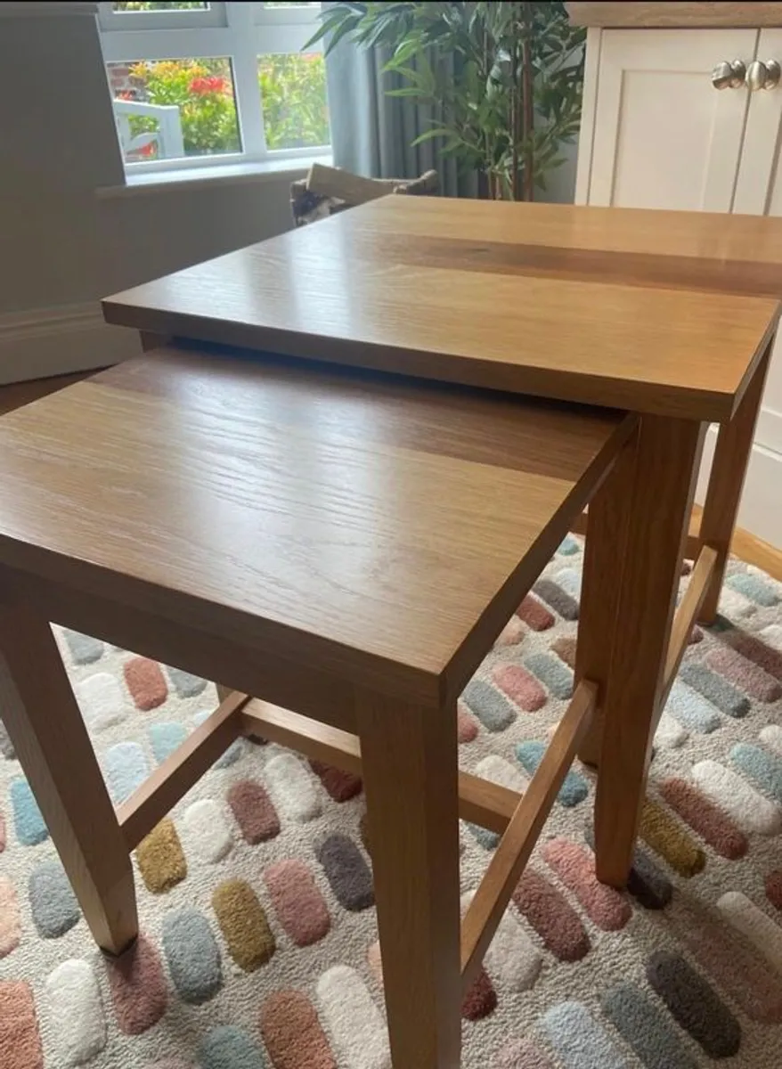 Nest of Oak Coffee Tables - Image 2