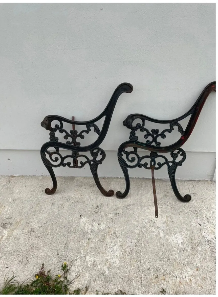 Garden Bench Ends Heavy Cast Iron - Image 1