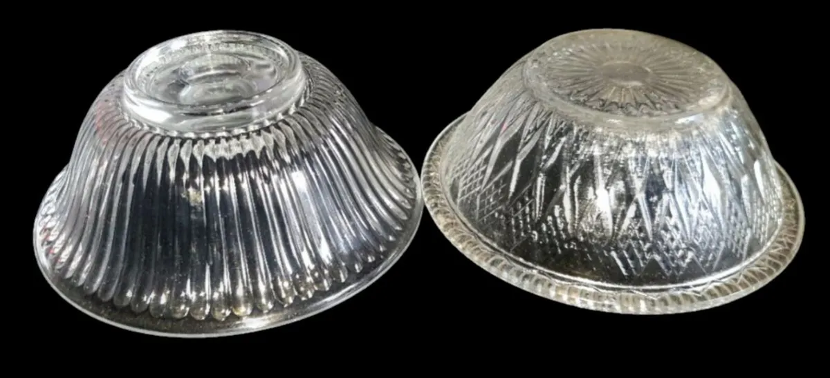 Beautiful Pair of Vintage Glass Serving Bowls - Image 2