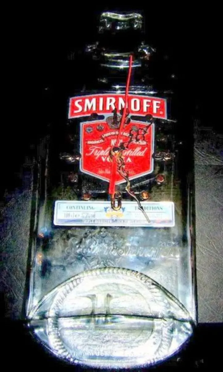 Vintage Smirnoff Bottle Wall Clock - Image 1