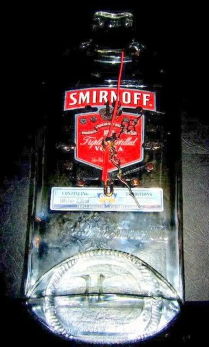 Vintage Smirnoff Bottle Wall Clock - Image 3